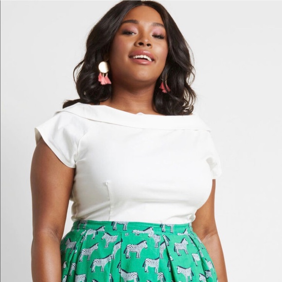 NWT Collectif x ModCloth Let’s Get Groovin’ Crop Top - Picture 5 of 7